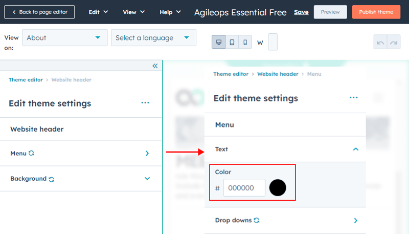 HubSpot - fill text menu color HubSpot - fill text menu color